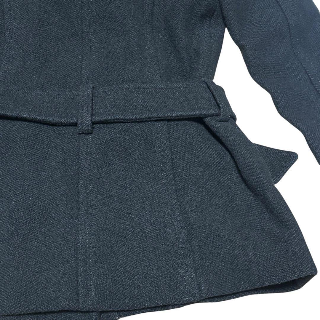 BURBERRY BLUE LABEL　ラビットファー ウールコート フード