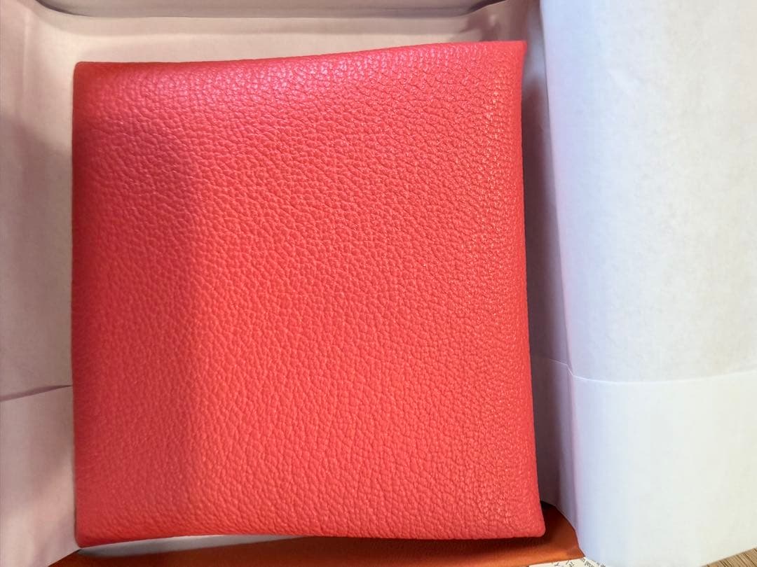 HERMES バスティア　ローズコンフェッティ　ピンク ケース　小銭入れ