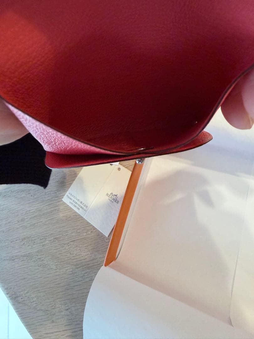 HERMES バスティア　ローズコンフェッティ　ピンク ケース　小銭入れ