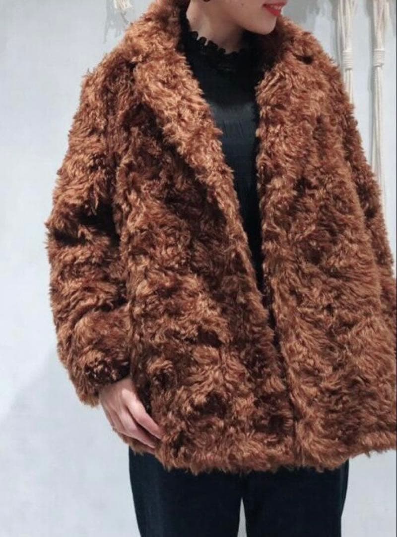 アダムエロペ×シュタイフコラボ ファーコート　ジャケット　テディベア