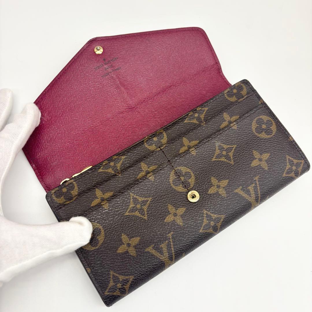 ✨超美品✨ルイヴィトン　新型　ポルトフォイユサラ　モノグラム　フューシャ　長財布