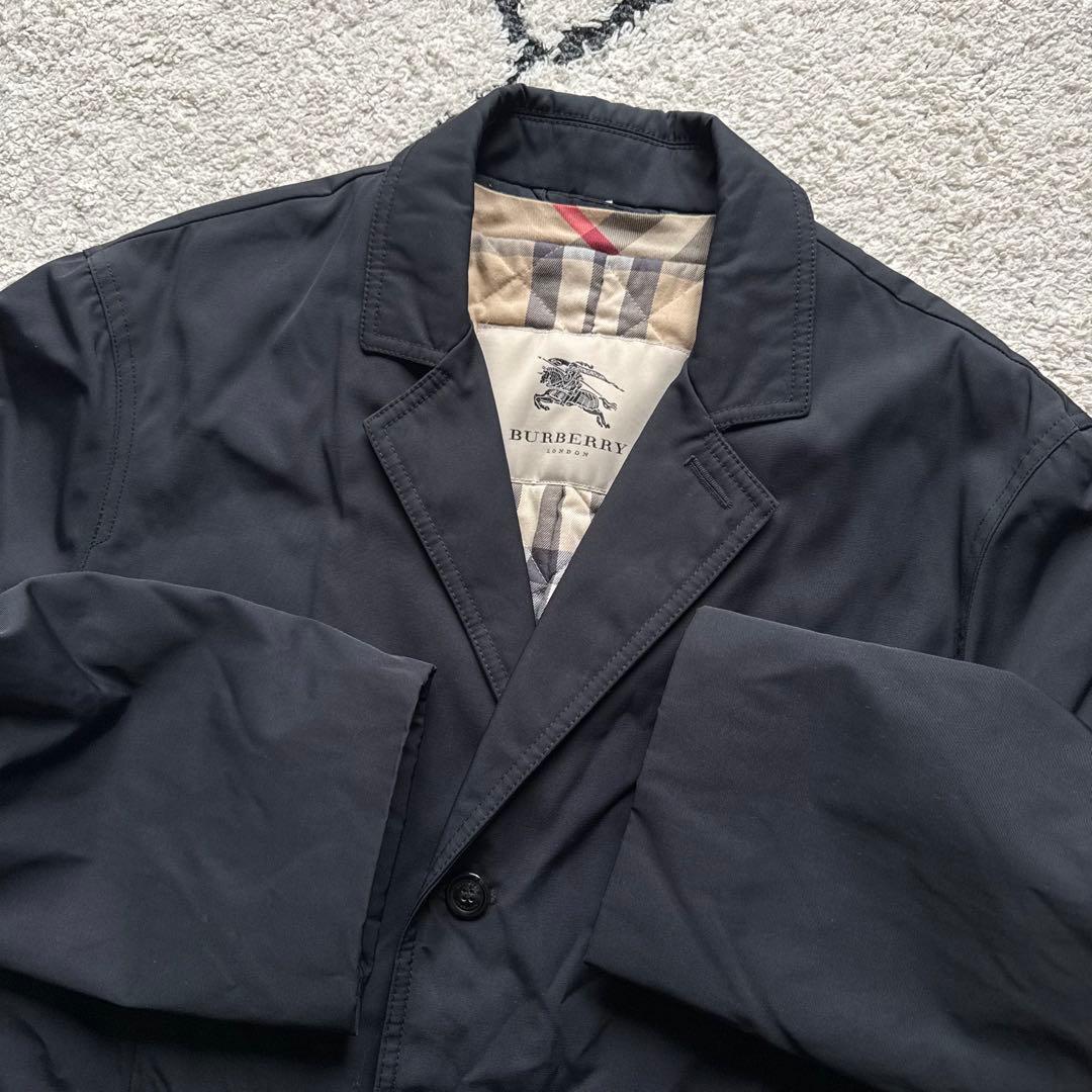 近年モデル　バーバリー　チェスターコート　ノバチェック　ブラック　XL