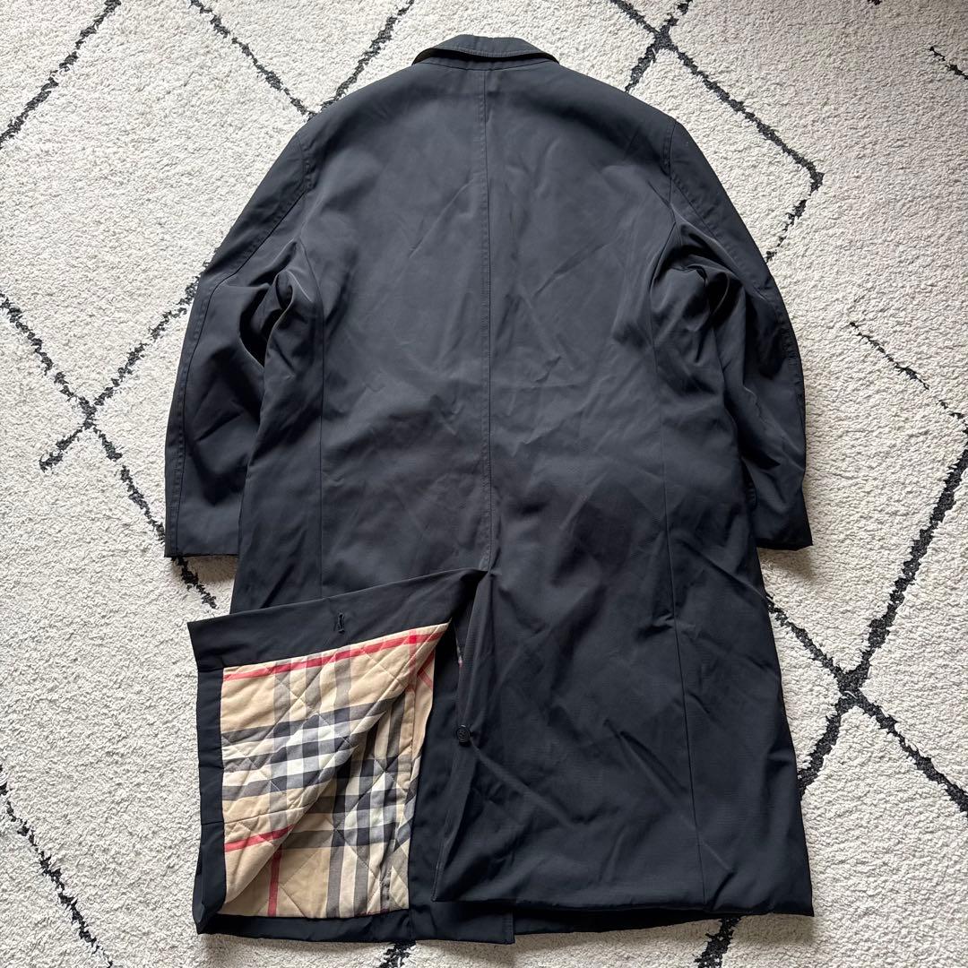 近年モデル　バーバリー　チェスターコート　ノバチェック　ブラック　XL
