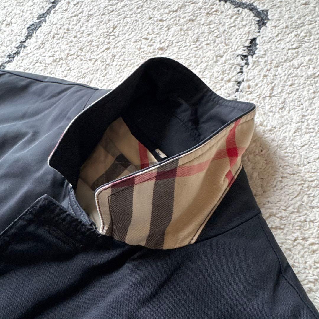 近年モデル　バーバリー　チェスターコート　ノバチェック　ブラック　XL