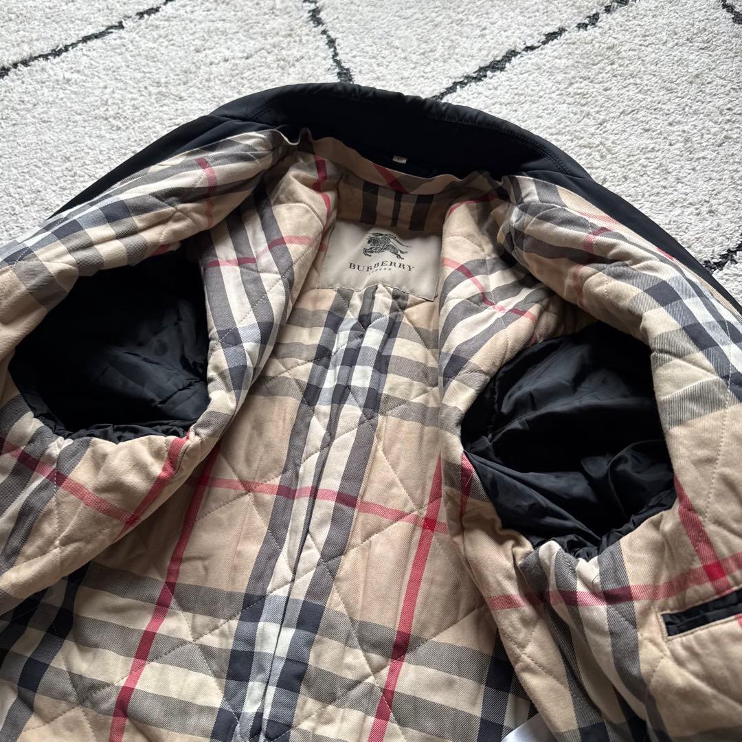 近年モデル　バーバリー　チェスターコート　ノバチェック　ブラック　XL