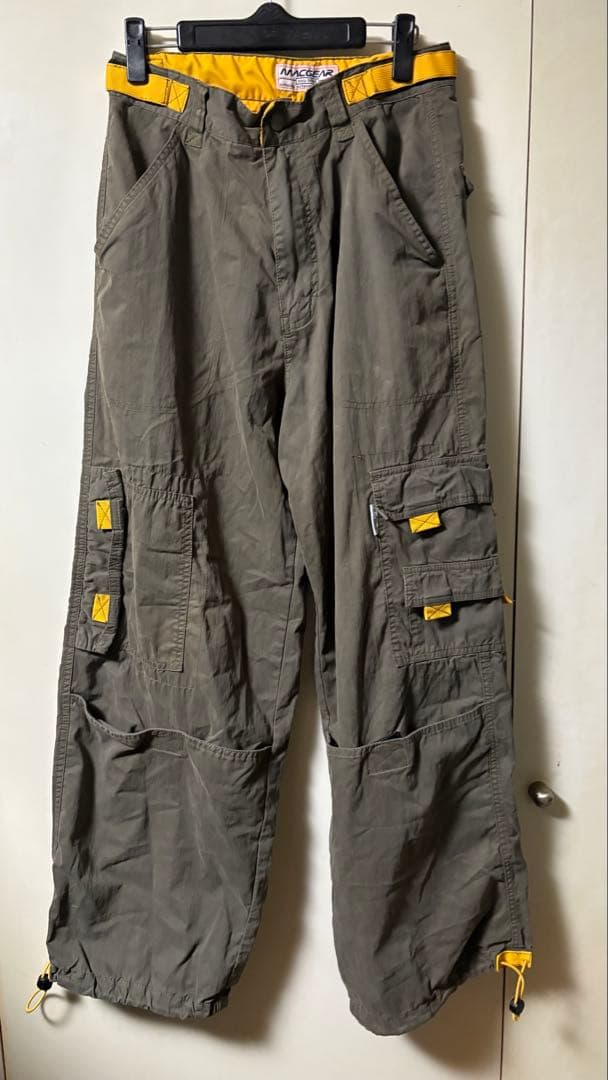 macgear rave pants カーゴパンツ Y2K レイブ　カーキ