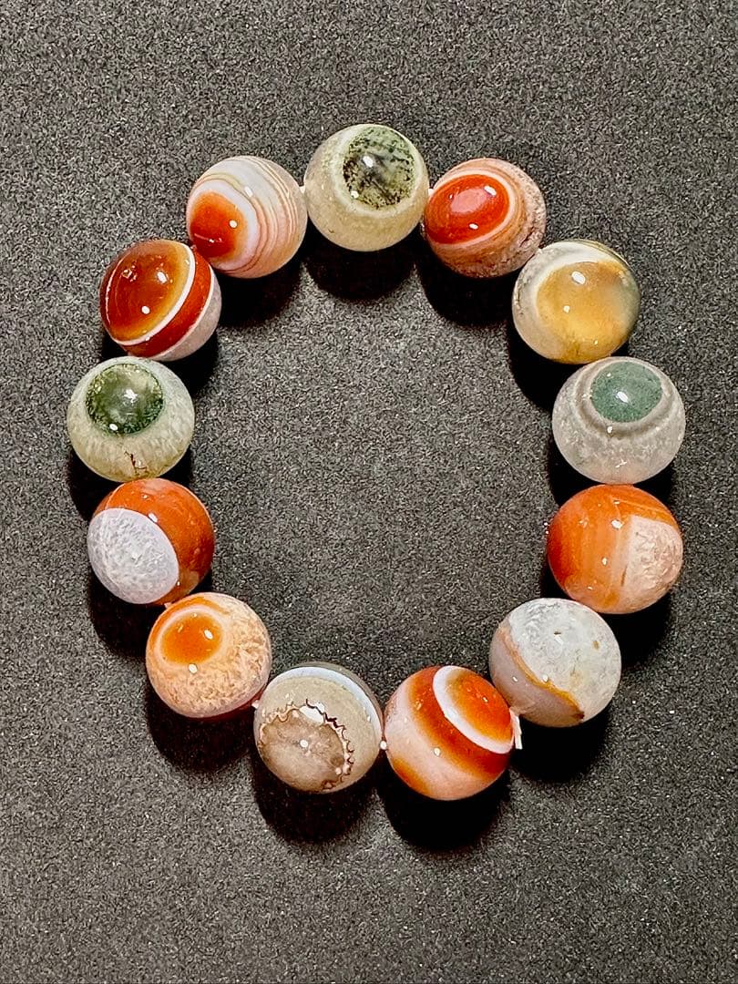 カラフルザクザク天眼瑪瑙ブレス　18ミリ