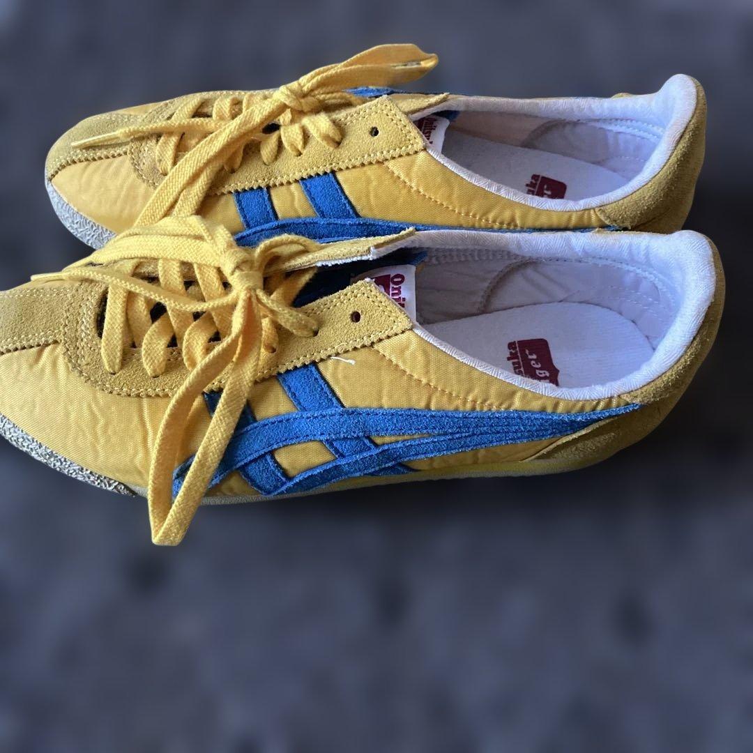 Onitsuka Tiger イエロー ブルー スニーカー