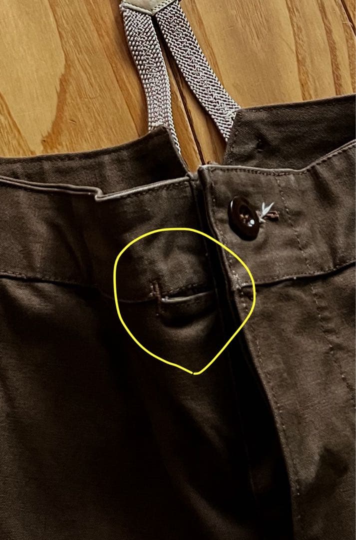 vintage FrenchWork duck pants サスペンダーセット