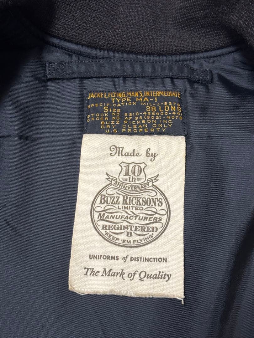G*い様 Buzz Rickson's / MA-1 10th Anniv. M