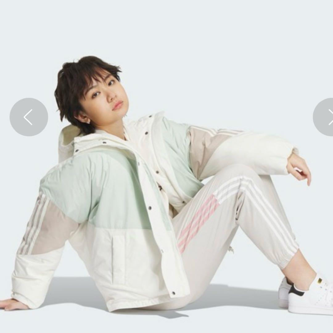 adidas カラーブロックダウンジャケット S ダウン　コート