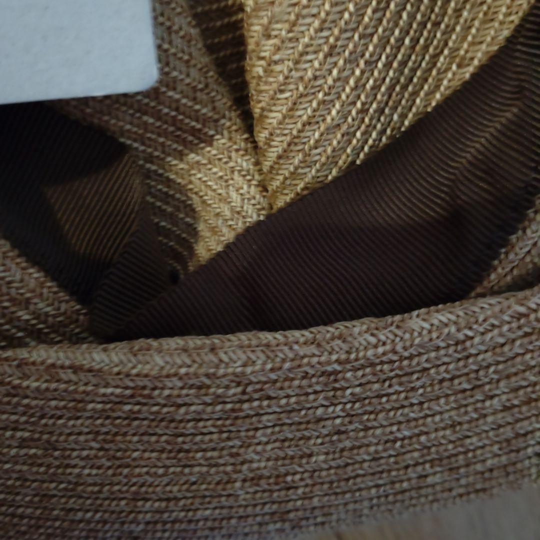 箱なしでおくります。mature ha. リボン付き麦わら帽子