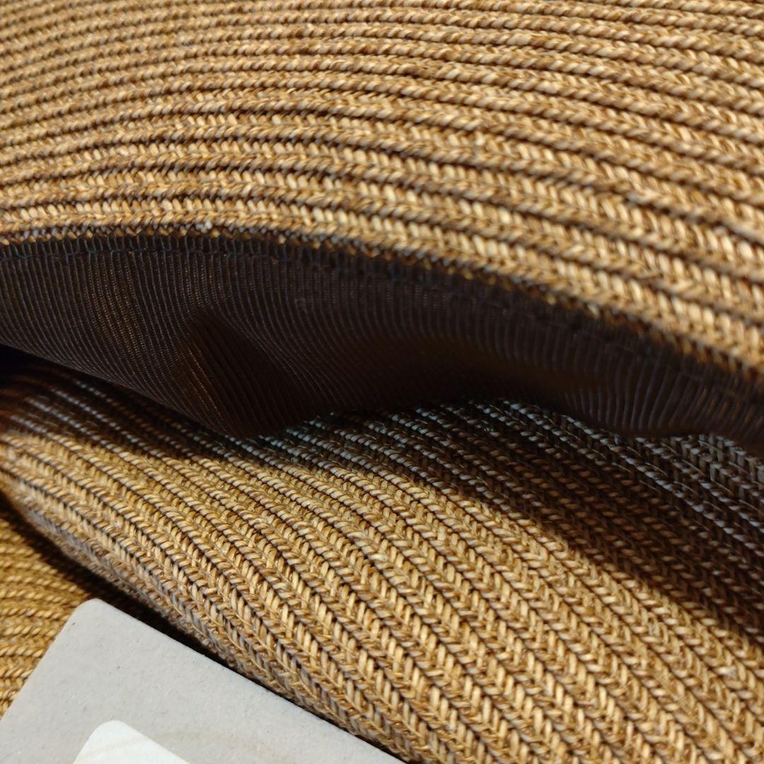 箱なしでおくります。mature ha. リボン付き麦わら帽子