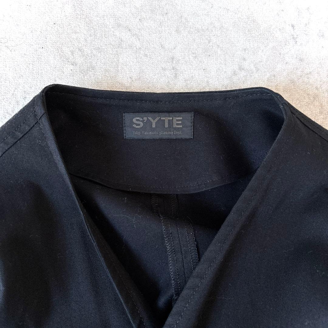 サイト バイ ヨウジヤマモト 3→L 作務衣 ノーカラー ジャケット コート 黒