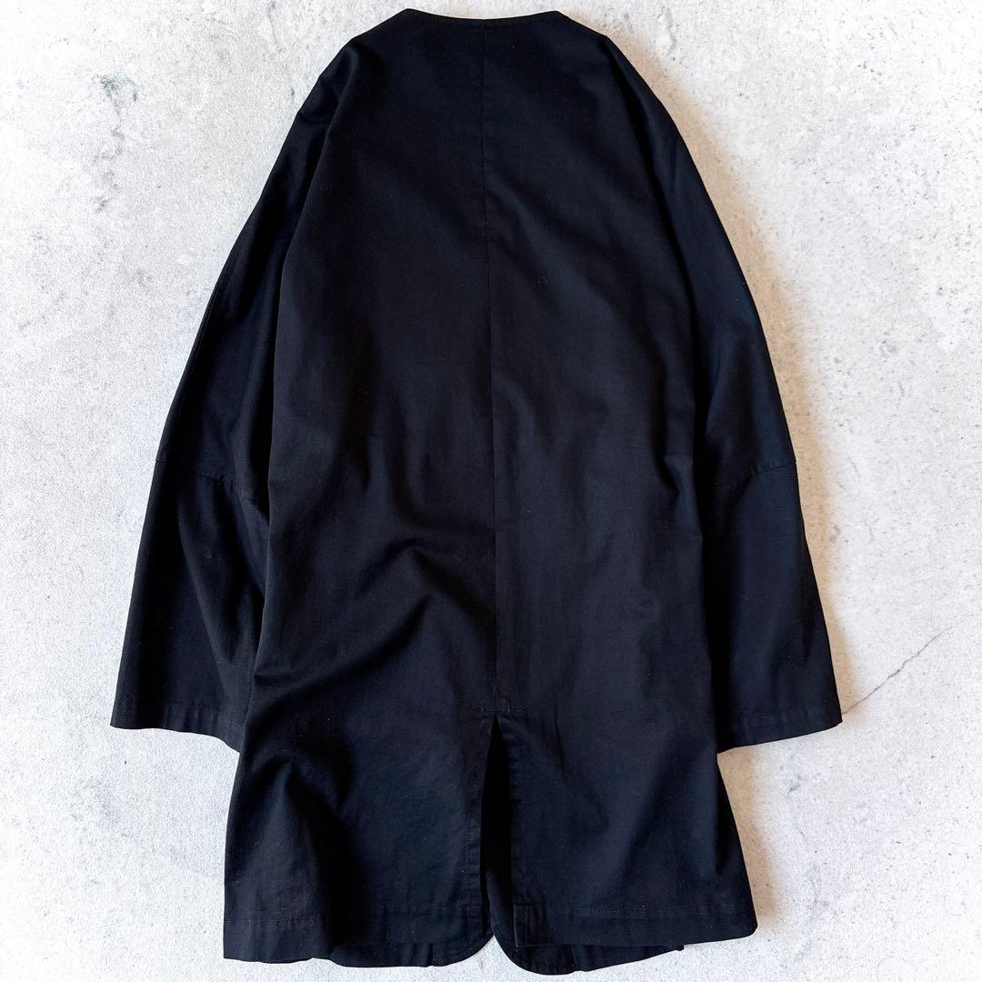 サイト バイ ヨウジヤマモト 3→L 作務衣 ノーカラー ジャケット コート 黒