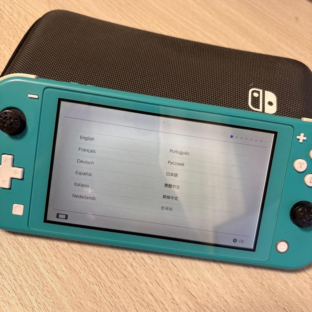 Nintendo Switch Lite ターコイズ　ジャンク　ケース付き