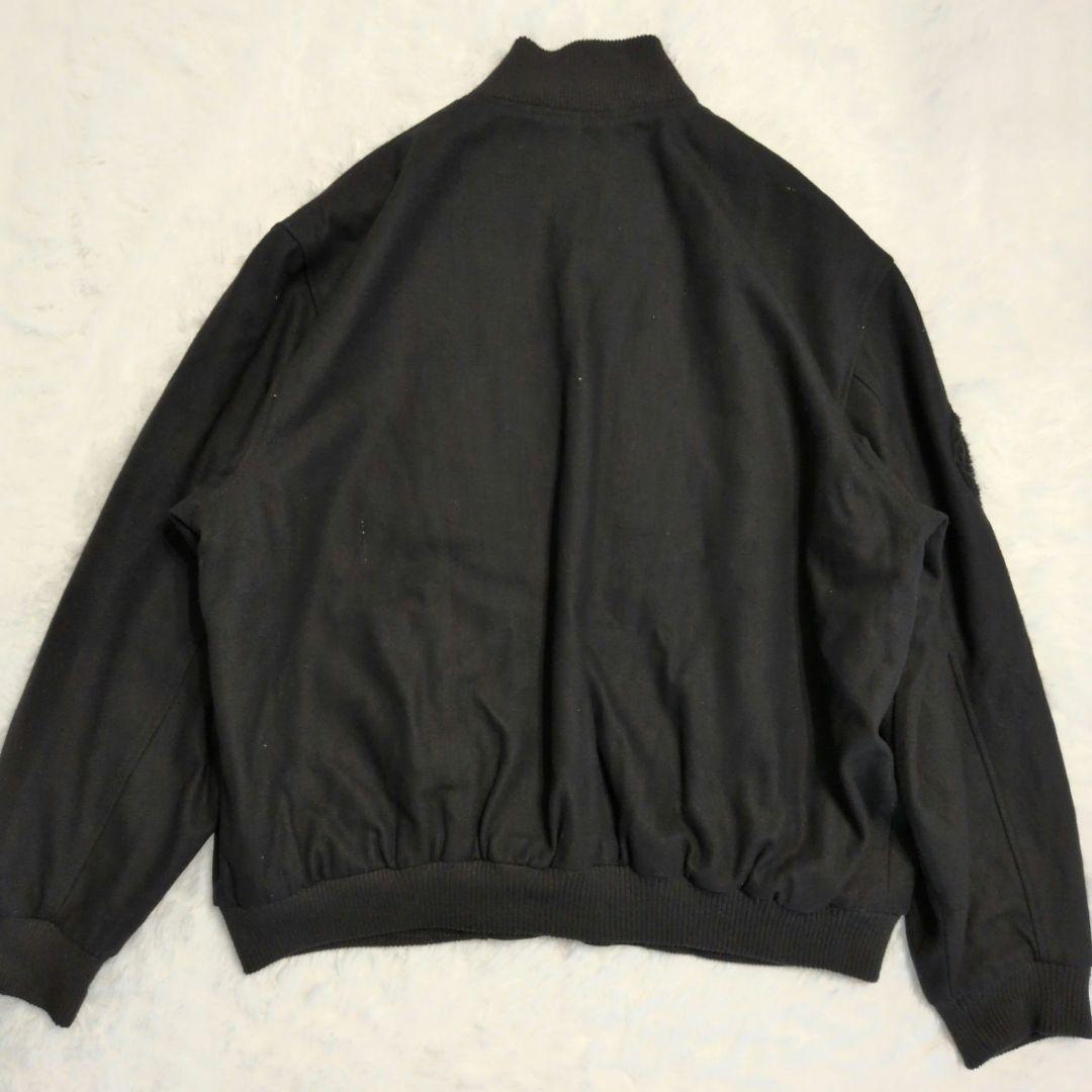 90s ニューヨーク・ヤンキース 中綿 ウール スタジャン オールブラック