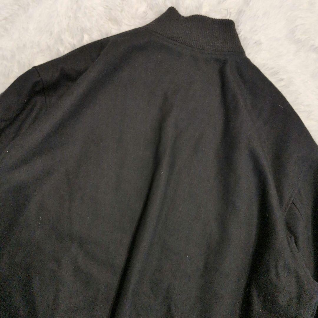 90s ニューヨーク・ヤンキース 中綿 ウール スタジャン オールブラック