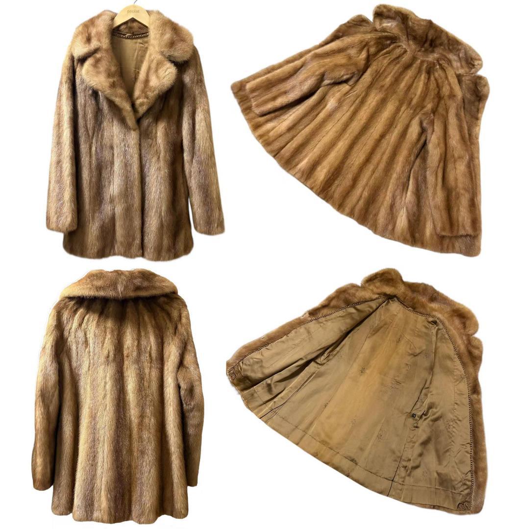 8点】毛皮　MINIK FUR　コート　リアルファー　フォックス　ミンク