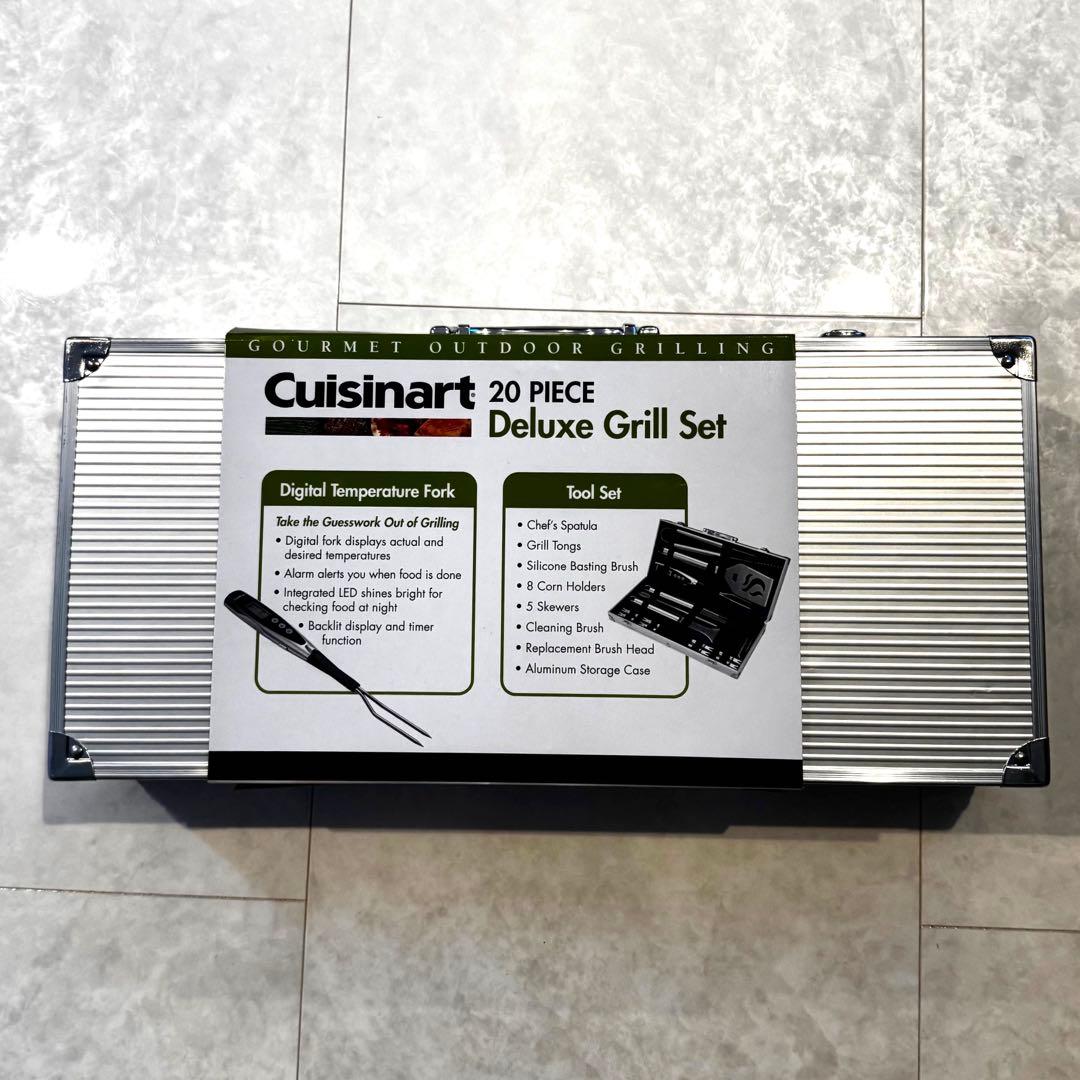 クイジナート デラックス グリル セット 20種 BBQ ミートサーモ 温度計