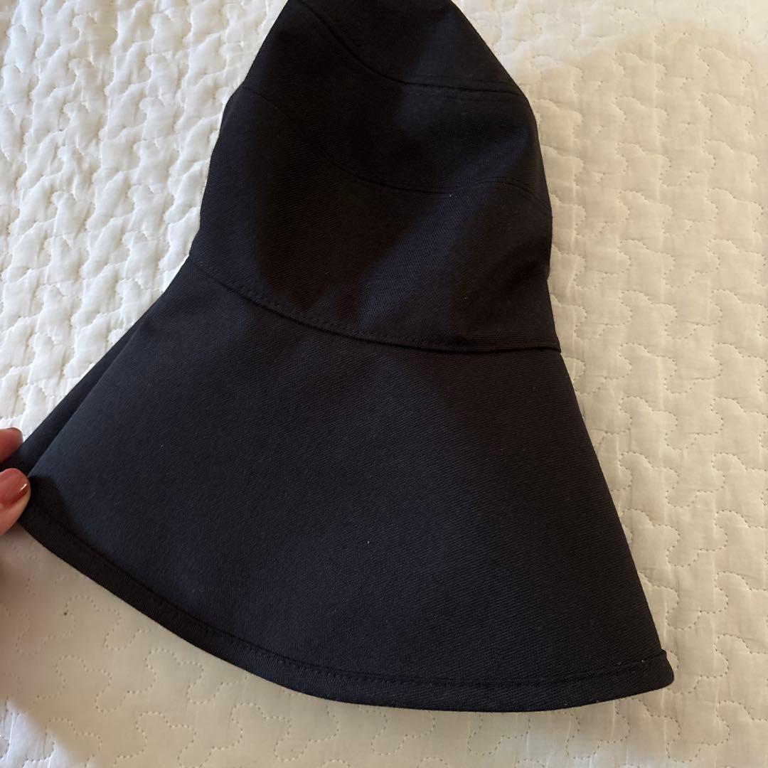 試着のみ　サンバリア100　ナチュラルハット　ブラック　Lサイズ　日傘がわりに