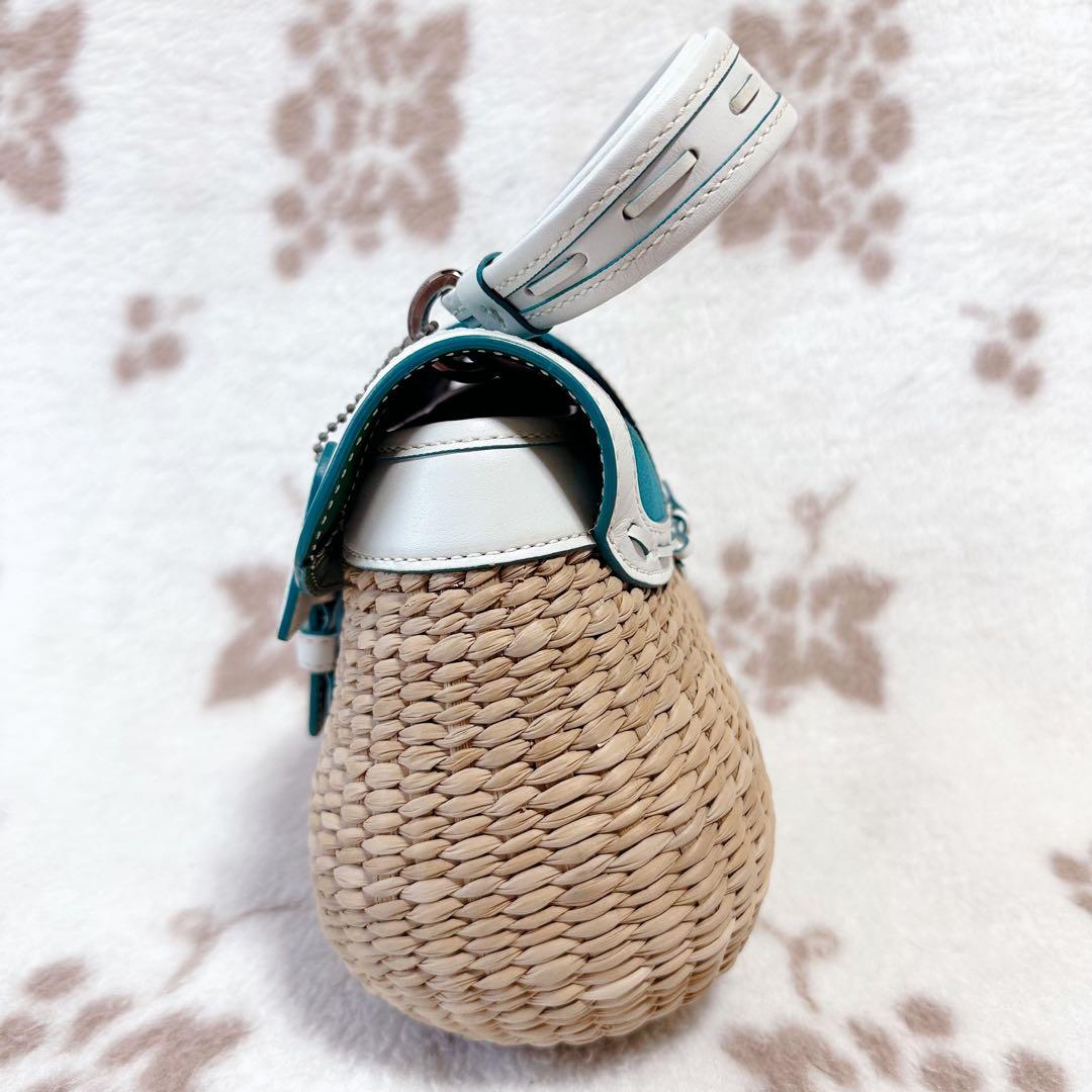 COACH コーチ かごバッグ ソーホー シグネチャー ストロー オールド