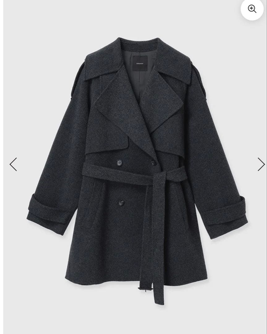 anuans リバーウールミドルトレンチコート