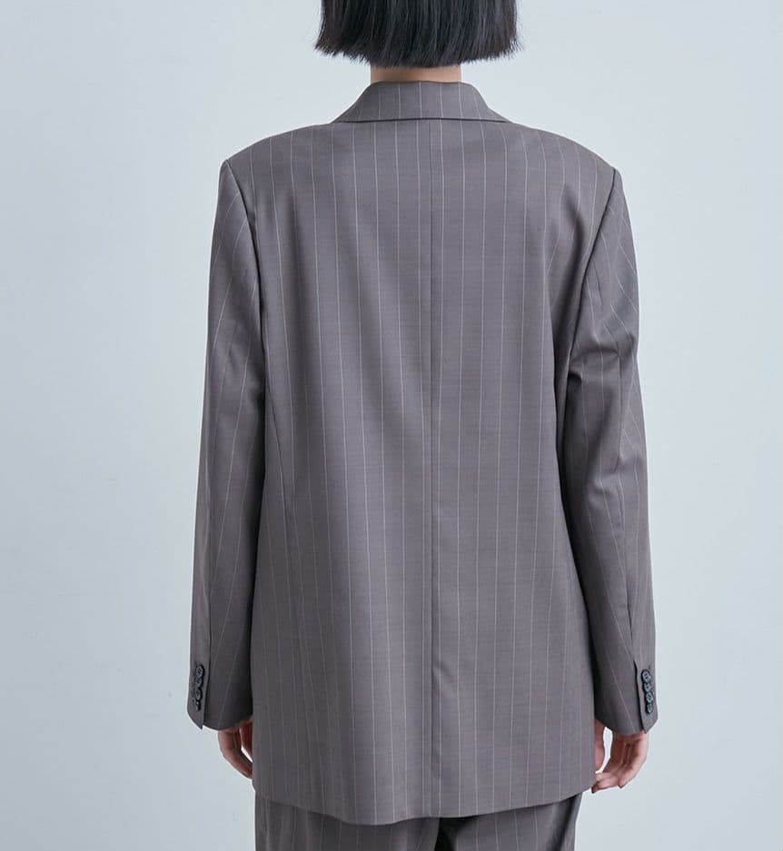 MIESROHE リラクシー ダブルJKT ストライプ