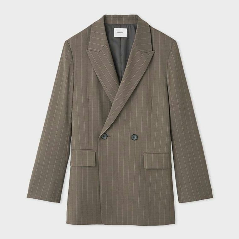 MIESROHE リラクシー ダブルJKT ストライプ