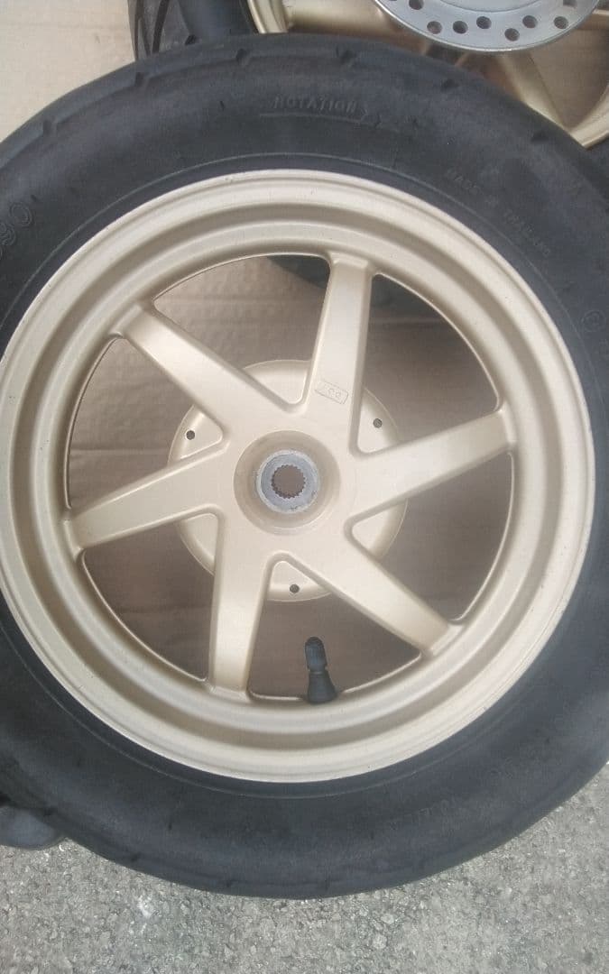 ライブディオZX 前後金ホイールとフロントフォーク　美品