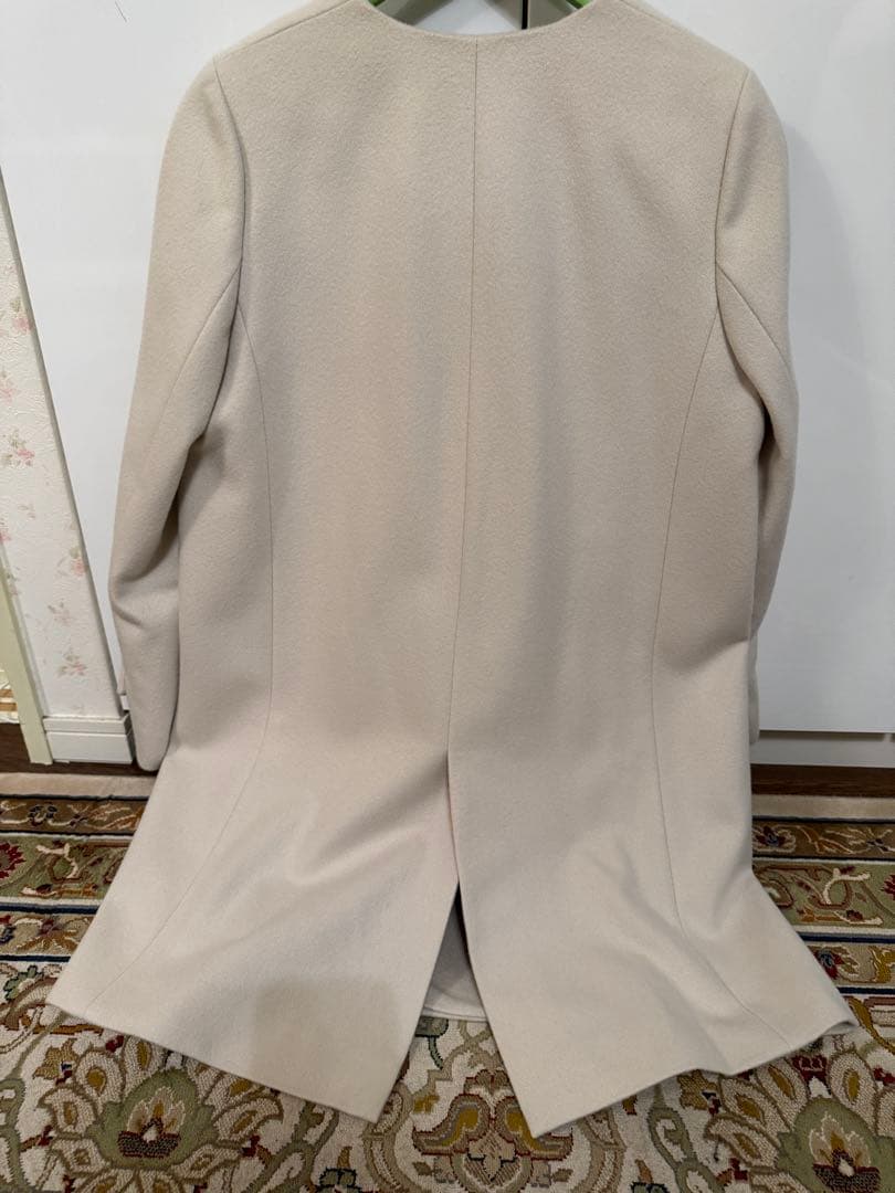 LAUTREAMONT ベージュ ノーカラーコート 38