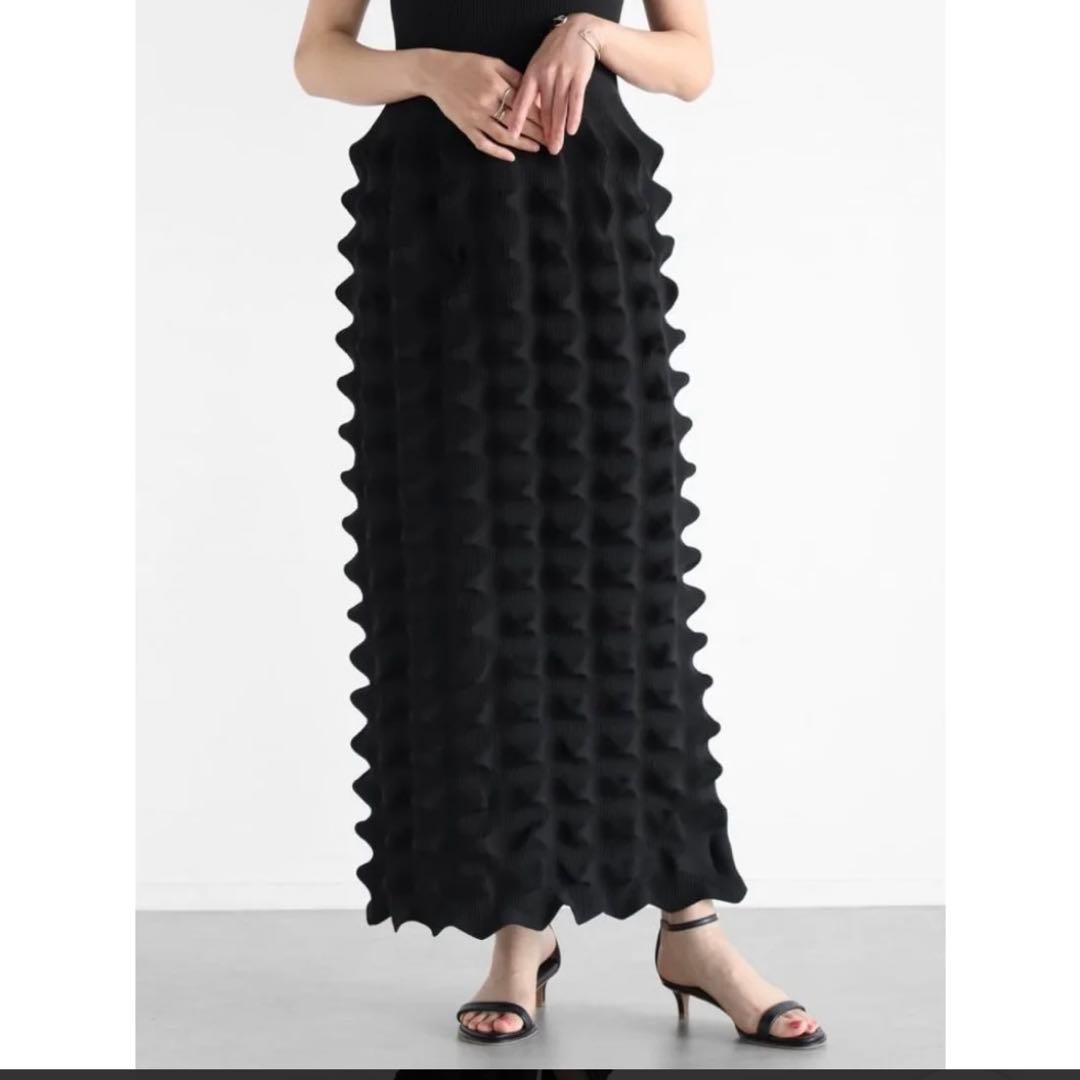 ヤマダヤ　Vin 3Dニットワンピース（ブラック）