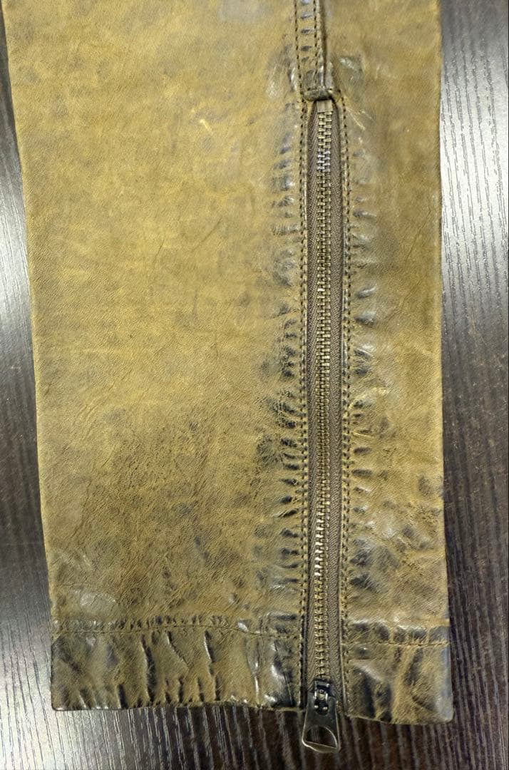 RRL ダブルアールエル レザーカーゴパンツ レディース