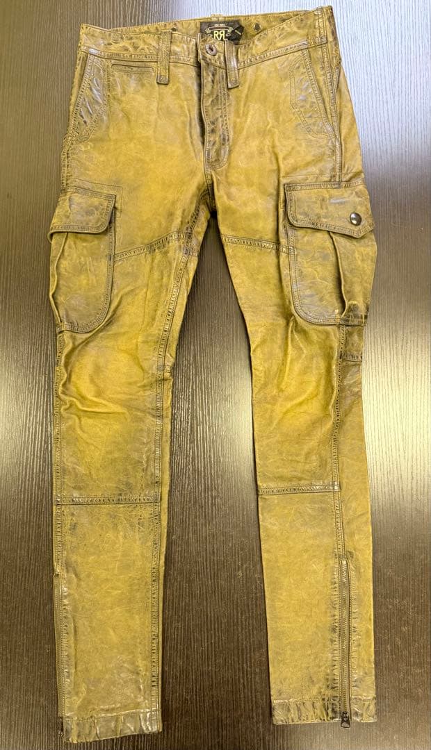RRL ダブルアールエル レザーカーゴパンツ レディース