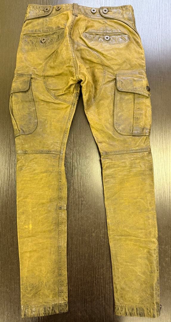 RRL ダブルアールエル レザーカーゴパンツ レディース