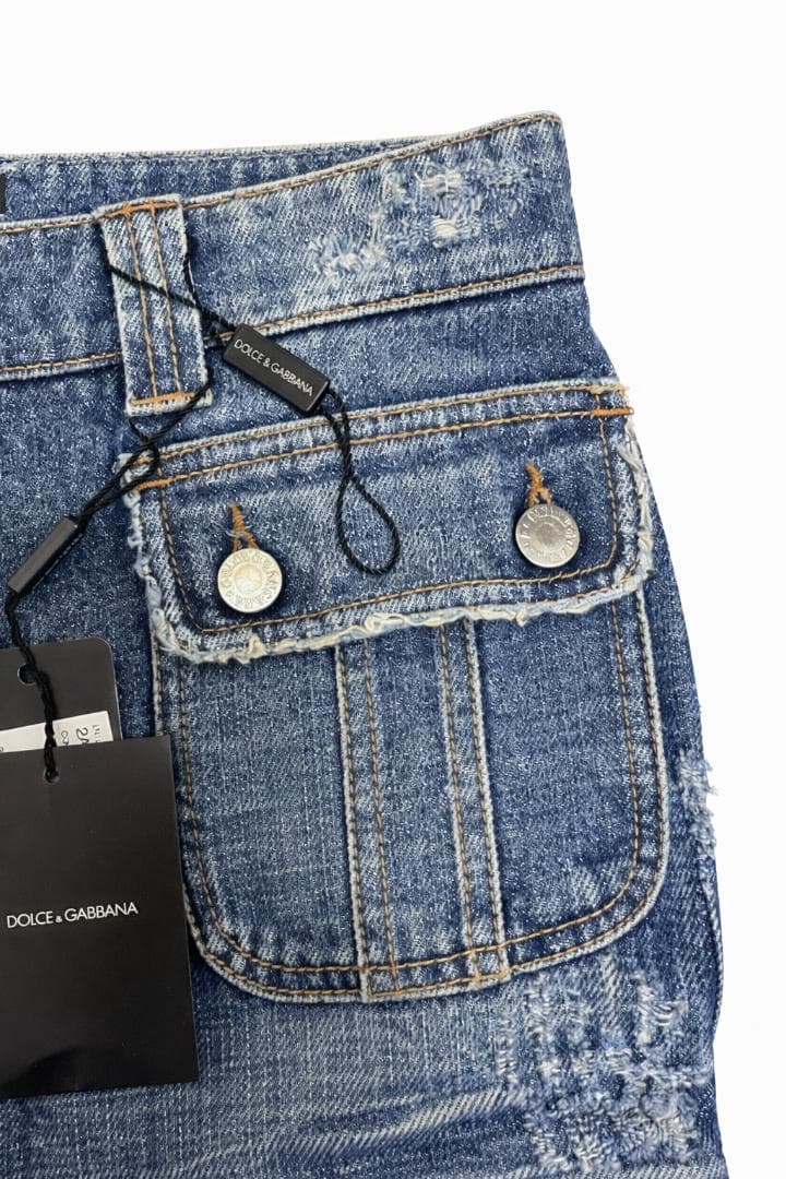 タグ付き D&G ドルチェ＆ガッバーナ DGロゴ デニムスカート #1685