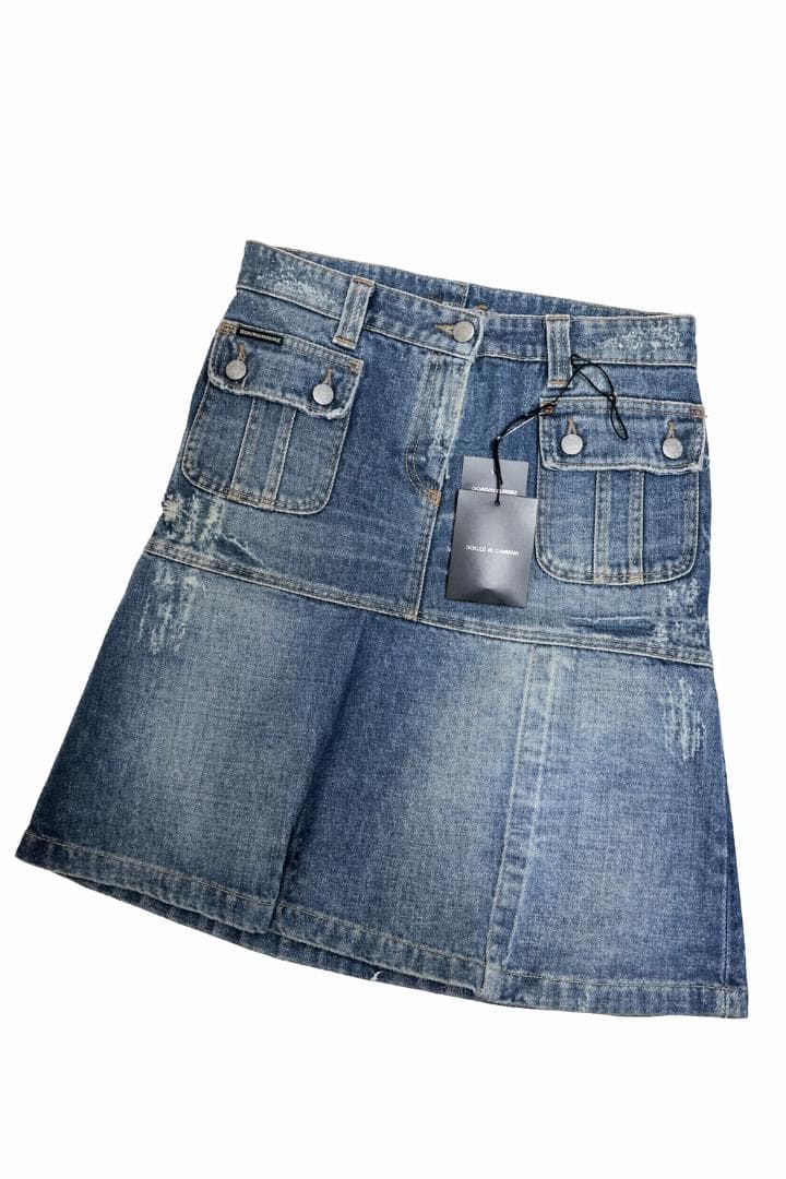 タグ付き D&G ドルチェ＆ガッバーナ DGロゴ デニムスカート #1685