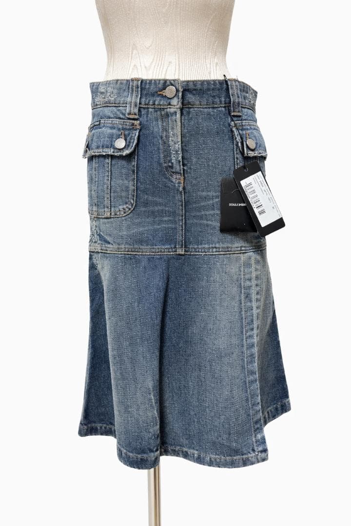 タグ付き D&G ドルチェ＆ガッバーナ DGロゴ デニムスカート #1685