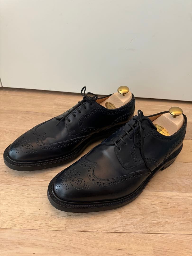 エドワードグリーンコードバンウイングチップシューズ