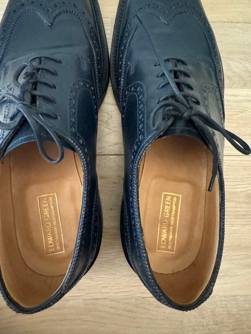 エドワードグリーンコードバンウイングチップシューズ