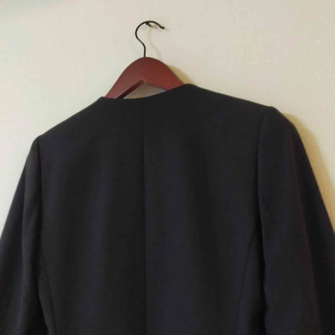 美品　Theory　現行タグ　ノーカラージャケット　2サイズ　SAXONY