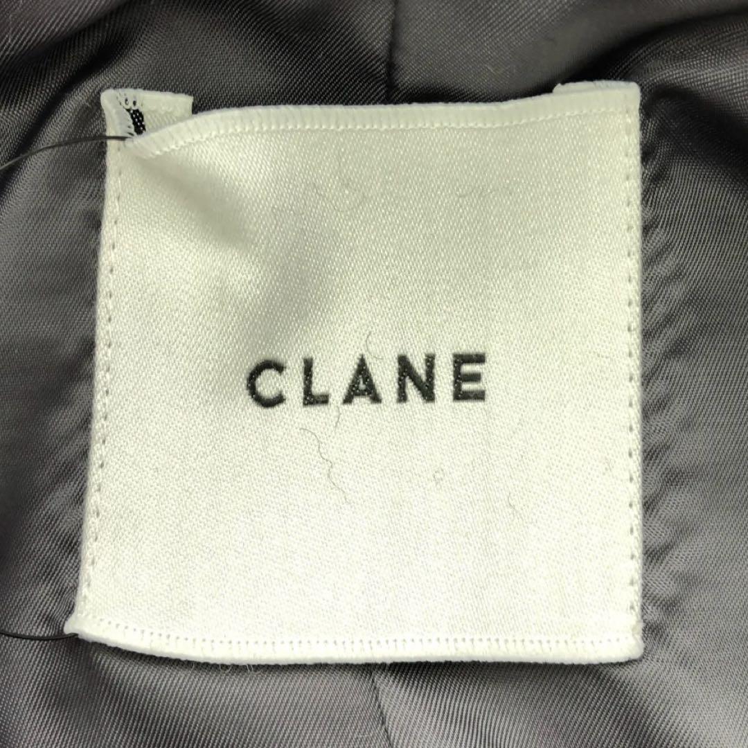 CLANEクラネボリュームフレアボアコートグレーサイズ1