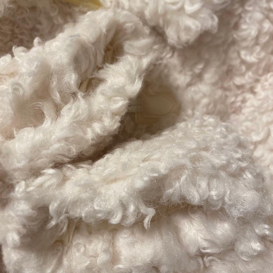 ジャケット・アウター muguet duffle short fur coat ivory