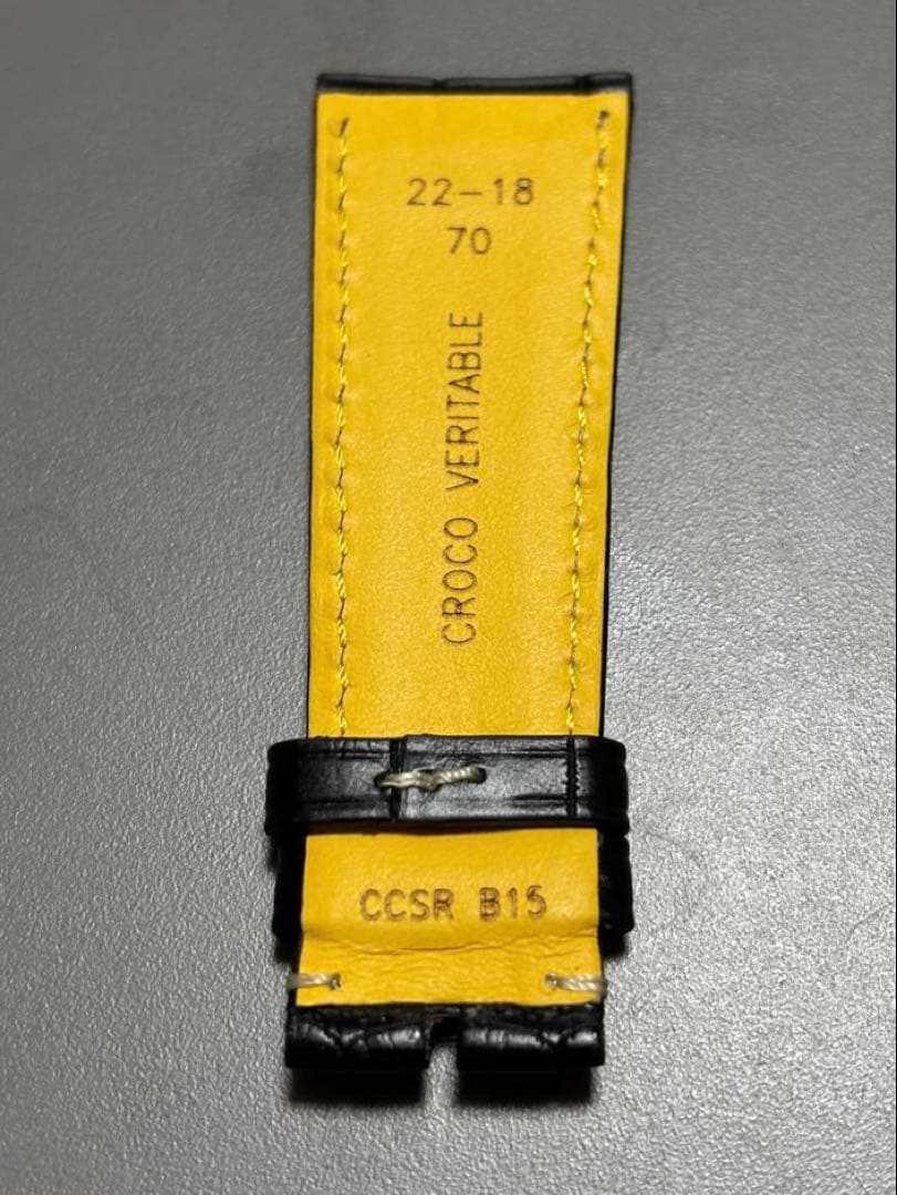 ★お値下げ【新品未使用】ブライトリングブラックアリゲーターストラップ22mm