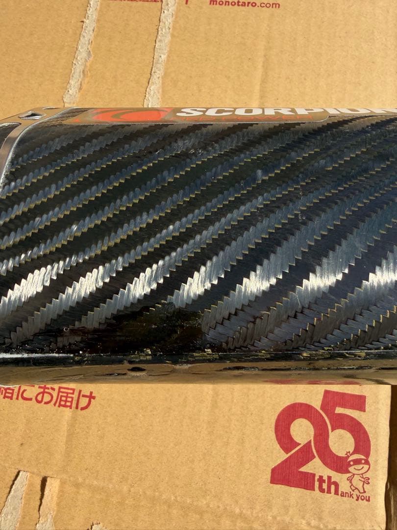 【訳あり】　390DUKE SCORPION セルケトテーパーカーボンマフラー