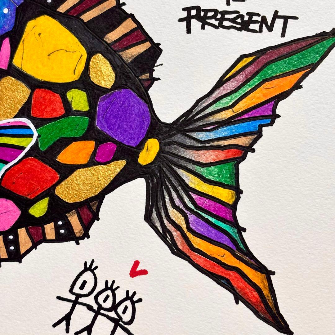 に*け様 「 余命１年 」｜絵画 原画 抽象画 絵 動物画 ドローイング 画家