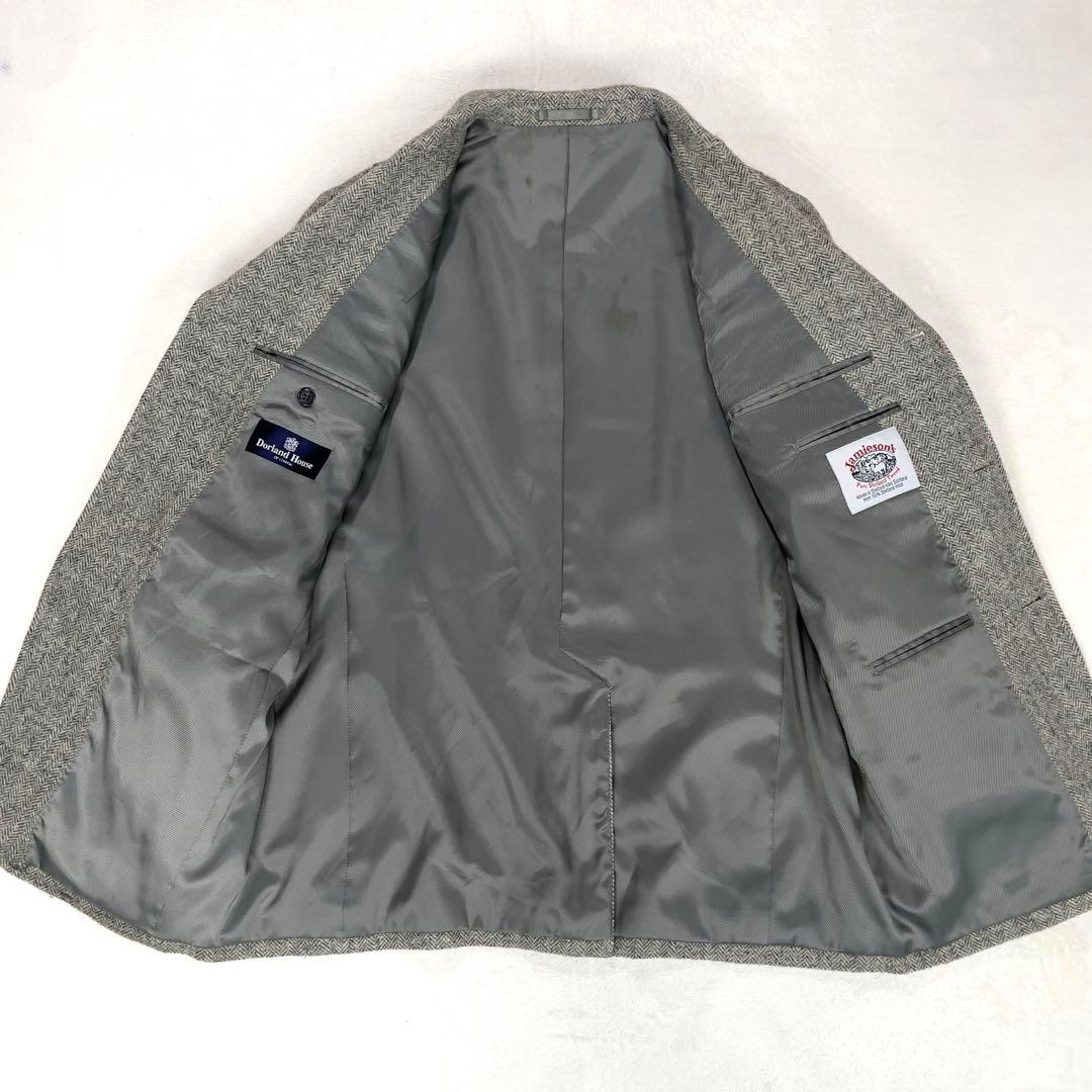 ジャミーソンズ シェトランドウール ヘリンボーン ハンティングジャケット L