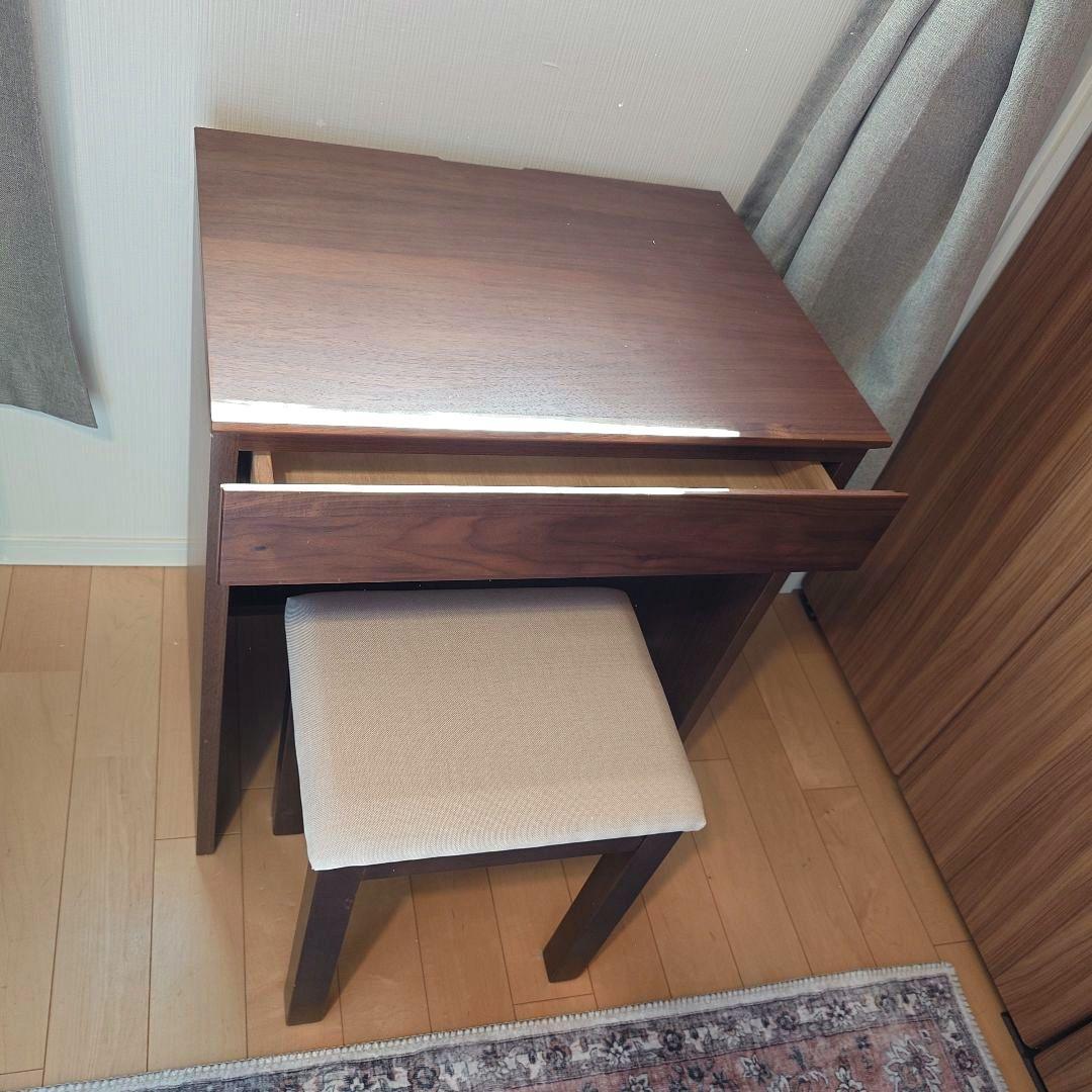 高野木工　机　ドレッサー　イス　スツール　セット　美品