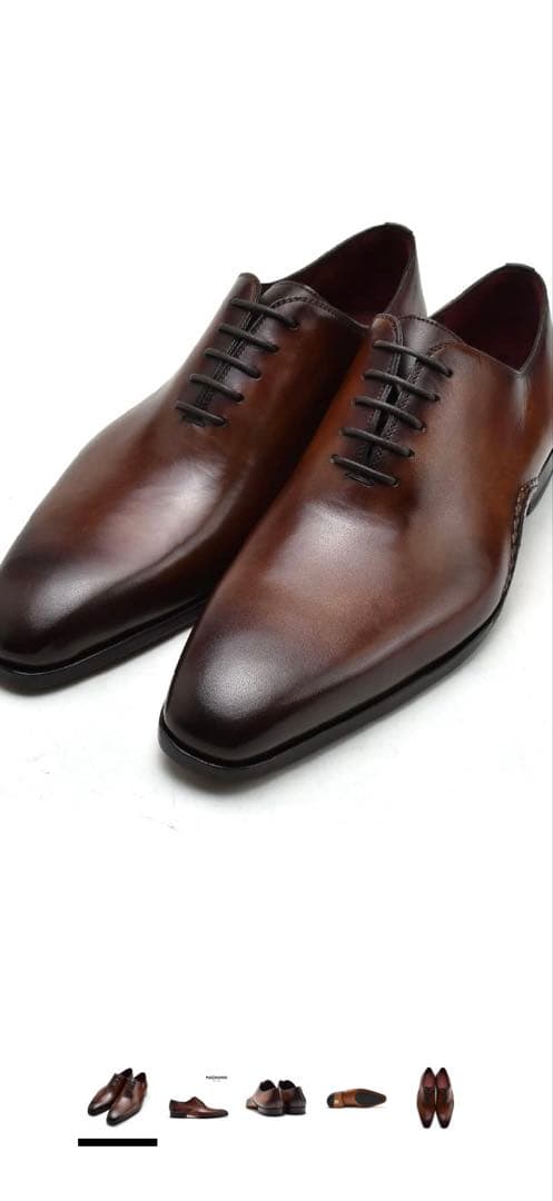マグナーニレザー ドレスシューズ コニャック サイズ39スペイン製美品