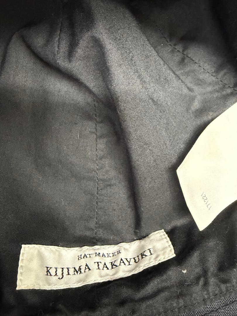 KIJI MA TAKAYUKI ブラック バケットハット フレア型